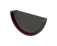 Заглушка желоба унив. GL Классика 120/90 мм ПВХ (Графит)